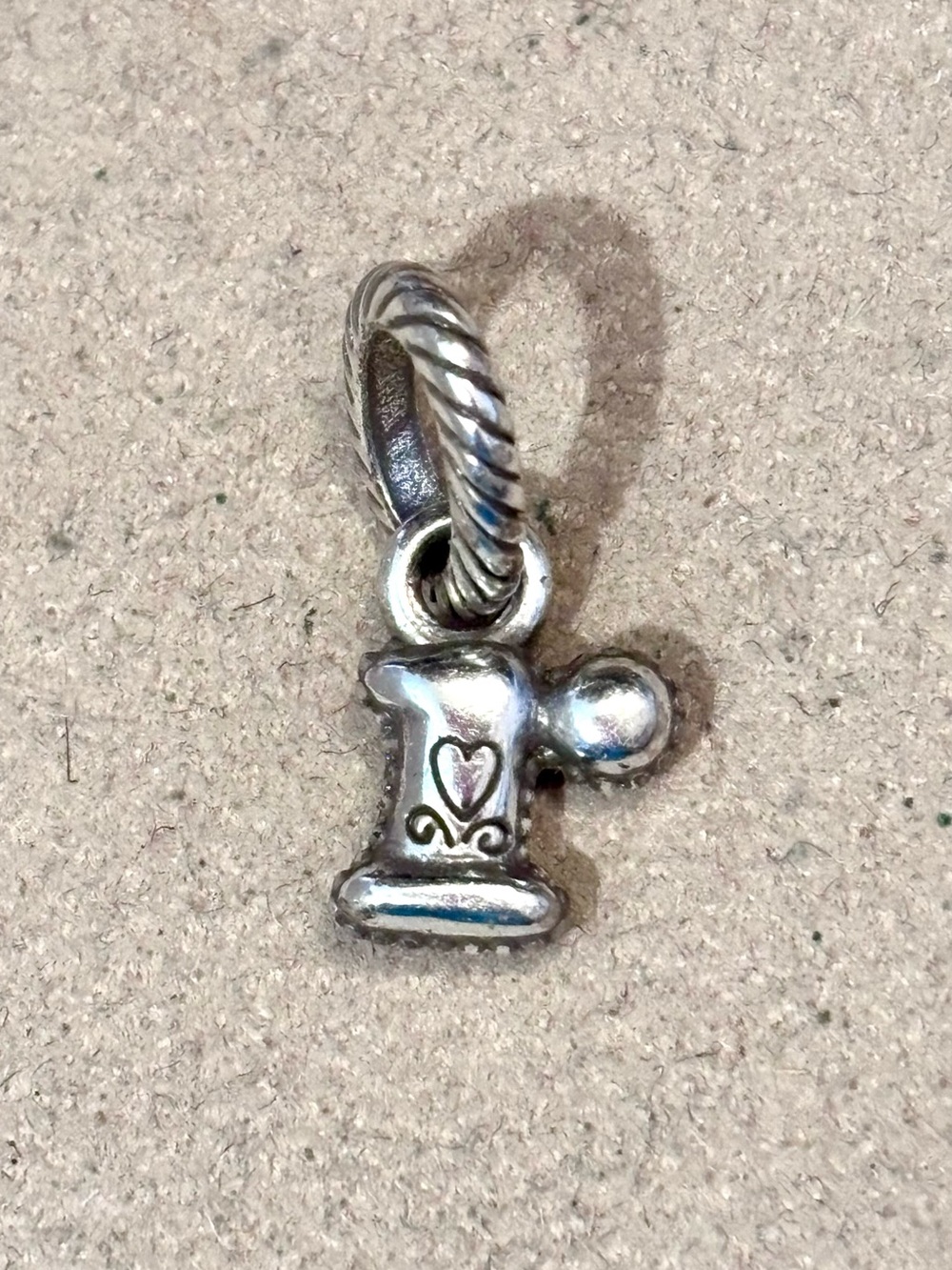 🆕Listing! Brighton Alphabet Collection charm Letter r Silver initial Retired
